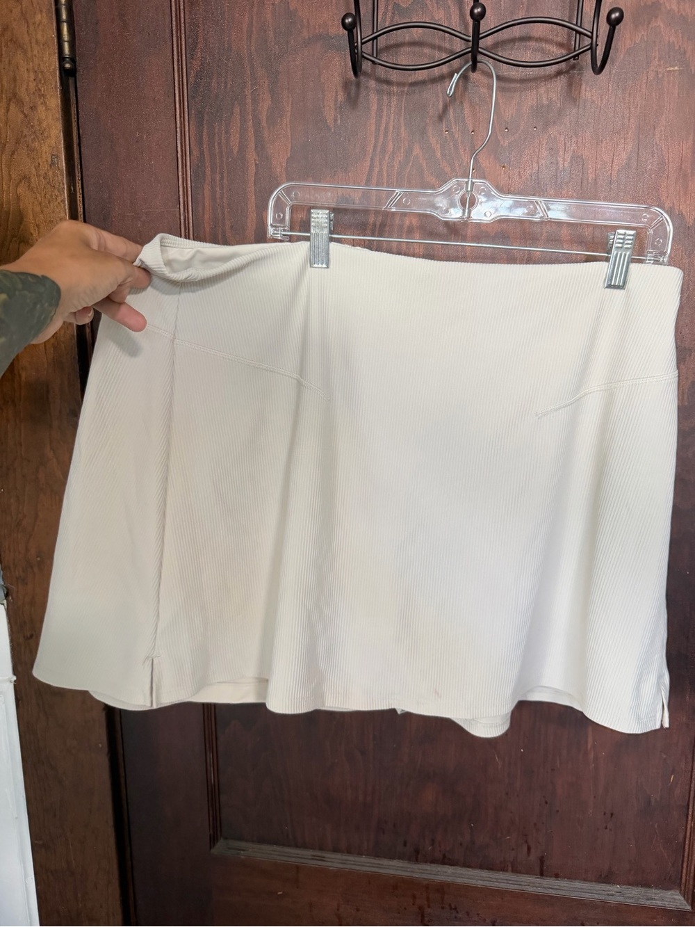 Cream stretch plus size A-Line Women’s Skort - Brand Unidentified